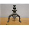 Image 3 : Carved Metal Candelabrum or Lamp Stand w/ Tripod Base & Animal Feet 9" x 13.5" H