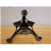 Image 4 : Carved Metal Candelabrum or Lamp Stand w/ Tripod Base & Animal Feet 9" x 13.5" H