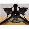 Image 5 : Carved Metal Candelabrum or Lamp Stand w/ Tripod Base & Animal Feet 9" x 13.5" H