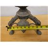 Image 6 : Carved Metal Candelabrum or Lamp Stand w/ Tripod Base & Animal Feet 9" x 13.5" H