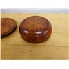 Image 5 : Wooden Turned Bowl w/ Lid, 6" Dia, 3.5"H