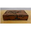 Image 1 : Square Wooden Trinket Box w/ Lid 5" x 4" x 1" H