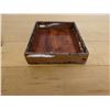 Image 6 : Square Wooden Trinket Box w/ Lid 5" x 4" x 1" H