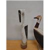 Image 4 : Qty 2 Carved Wooden Bird Sculptures, Misc Sizes