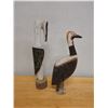 Image 6 : Qty 2 Carved Wooden Bird Sculptures, Misc Sizes