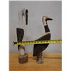 Image 7 : Qty 2 Carved Wooden Bird Sculptures, Misc Sizes