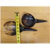 Image 6 : Qty 2 Carved Serving Spoons, Misc Sizes