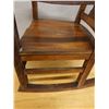 Image 19 : Koa Wood Rocking Armchair w/ Slatted Back 24" x 19" x 34"H