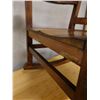 Image 23 : Koa Wood Rocking Armchair w/ Slatted Back 24" x 19" x 34"H