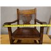 Image 33 : Koa Wood Rocking Armchair w/ Slatted Back 24" x 19" x 34"H