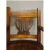 Image 3 : Koa Wood Rocking Armchair w/ Slatted Back 24" x 19" x 34"H