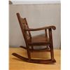 Image 9 : Koa Wood Rocking Armchair w/ Slatted Back 24" x 19" x 34"H