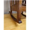 Image 12 : Koa Wood Rocking Armchair w/ Slatted Back 28" x 18" x 36"H