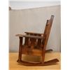 Image 18 : Koa Wood Rocking Armchair w/ Slatted Back 28" x 18" x 36"H