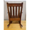 Image 24 : Koa Wood Rocking Armchair w/ Slatted Back 28" x 18" x 36"H