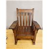 Image 2 : Koa Wood Rocking Armchair w/ Slatted Back 28" x 18" x 36"H