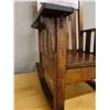 Image 8 : Koa Wood Rocking Armchair w/ Slatted Back 28" x 18" x 36"H