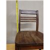 Image 15 : Koa Wood Stationary Chair w/ Slatted Back 16" x 15" x 32"H