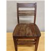 Image 1 : Koa Wood Stationary Chair w/ Slatted Back 16" x 15" x 32"H