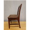Image 3 : Koa Wood Stationary Chair w/ Slatted Back 16" x 15" x 32"H