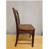 Image 8 : Koa Wood Stationary Chair w/ Slatted Back 16" x 15" x 32"H