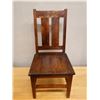 Image 2 : Koa Wood Stationary Chair w/ Slatted Back 17" x 16" x 36"H