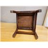 Image 8 : Koa Wood Stationary Chair w/ Slatted Back 17" x 16" x 36"H