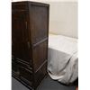 Image 11 : Wooden Armoire Cabinet w/ Metal Hardware & Inside Shelving 33" x 17" x 62"H