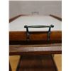 Image 16 : Rolling Wooden Tea Cart w/ Removable Top & Undershelf 32" x 20" x 30"H
