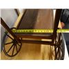 Image 19 : Rolling Wooden Tea Cart w/ Removable Top & Undershelf 32" x 20" x 30"H