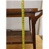 Image 21 : Rolling Wooden Tea Cart w/ Removable Top & Undershelf 32" x 20" x 30"H