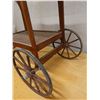 Image 5 : Rolling Wooden Tea Cart w/ Removable Top & Undershelf 32" x 20" x 30"H