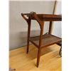 Image 6 : Rolling Wooden Tea Cart w/ Removable Top & Undershelf 32" x 20" x 30"H