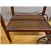 Image 9 : Rolling Wooden Tea Cart w/ Removable Top & Undershelf 32" x 20" x 30"H