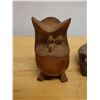 Image 2 : Qty 3 Carved Figurines: Owl, Elephant Letter Opener & Pig, Misc Sizes