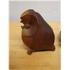 Image 3 : Qty 3 Carved Figurines: Owl, Elephant Letter Opener & Pig, Misc Sizes