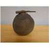 Image 2 : Carved Metal Container w/ Lid, 4.5" Dia, 6.5"H