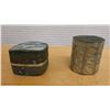 Image 1 : Qty 2 Metal Trinket Boxes w/ Maker's Marks, Misc Sizes