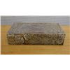 Image 1 : Carved Stone, Hinged Box 8.5" x 4.5" x 1.5"H
