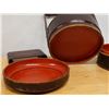 Image 11 : Vintage Asian 2-Tier Bento Basket & Wooden Scroll Stand, Misc Sizes