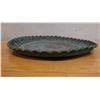Image 2 : Carved Metal Platter w/ Scalloped Edges 17" Dia, 2"H