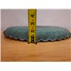 Image 7 : Carved Metal Platter w/ Scalloped Edges 17" Dia, 2"H