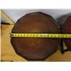 Image 12 : Qty 2 Wooden Plant Stands w/ Cabriole Legs Approx. 16" Dia, 10-11"H