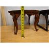 Image 13 : Qty 2 Wooden Plant Stands w/ Cabriole Legs Approx. 16" Dia, 10-11"H
