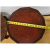 Image 14 : Qty 2 Wooden Plant Stands w/ Cabriole Legs Approx. 16" Dia, 10-11"H