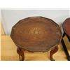 Image 3 : Qty 2 Wooden Plant Stands w/ Cabriole Legs Approx. 16" Dia, 10-11"H