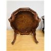 Image 5 : Qty 2 Wooden Plant Stands w/ Cabriole Legs Approx. 16" Dia, 10-11"H