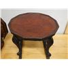 Image 6 : Qty 2 Wooden Plant Stands w/ Cabriole Legs Approx. 16" Dia, 10-11"H