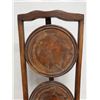 Image 3 : Carved Wooden 3 Tier Folding Stand 9" Dia, 32"H