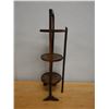 Image 6 : Carved Wooden 3 Tier Folding Stand 9" Dia, 32"H